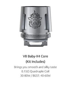 Smok TFV8 TFV8 Baby X4 Coils 0.15hm By SmokBaby X4 ανταλλακτικές κεφαλές 0.15hm