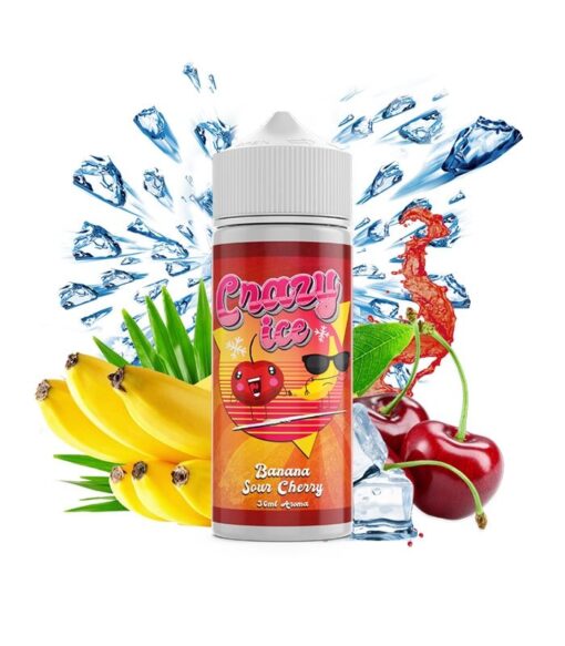 Crazy Ice Banana Sour Cherry 30120ml By Steam City Liquids