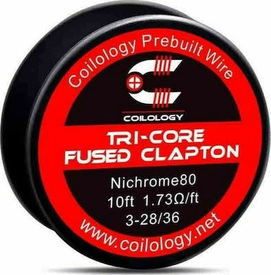 Ni80 Tri Core Fused Clapton 1.73ohm/ft 3m By Coilology