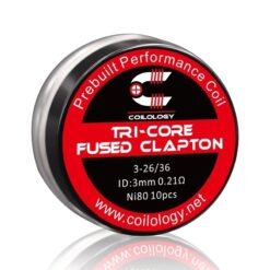 Ni80 Tri Core Fused Clapton 0.21ohm 10pcs By Coilology