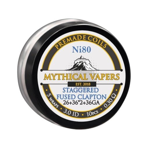 Ni80 Staggered Fused Clapton 030ohm 10pcs By Mythical Vapers