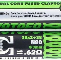Ni80 Dual Core Fused Clapton 0.62ohm 10pcs By Wotofo