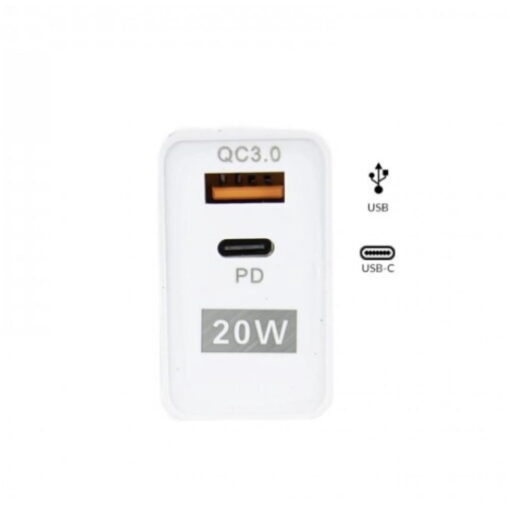 Αντάπτορας Πρίζας 20w Fast Charge Power Delivery By OEM