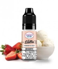 Salt Strawberry Ice Cream 10ml By Dinner Lady