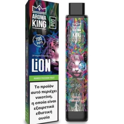 Mango  Passion Fruit Lion Pod 700+puffs By Aroma King