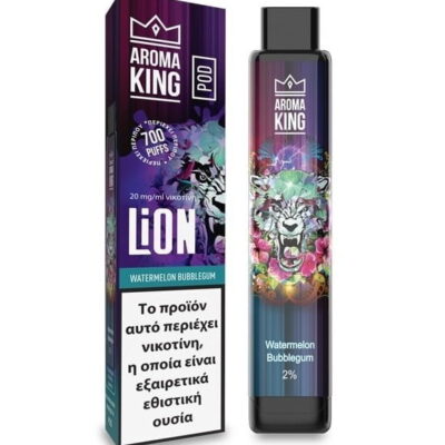Watermelon Bubblegum Lion Pod 700+puffs By Aroma King