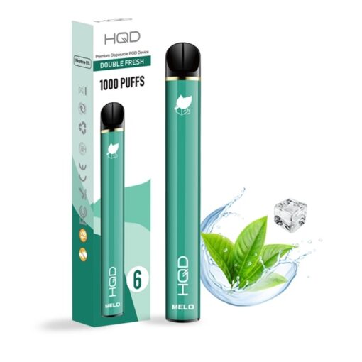 Fresh Mint Double Fresh Mint HQD Melo 43ml 0mg 1000puffs By HQD