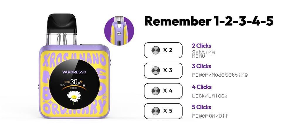 Button_vaporstationgr_ | Vaporstation.gr Vaporesso Xros 4 Nano Pod Kit 1350mAh