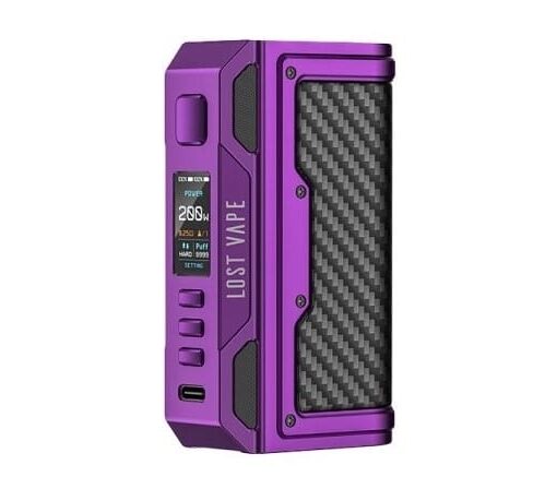 Lost Vape Thelema Quest 200W 18650 Mystic Purple Carbon Fiber