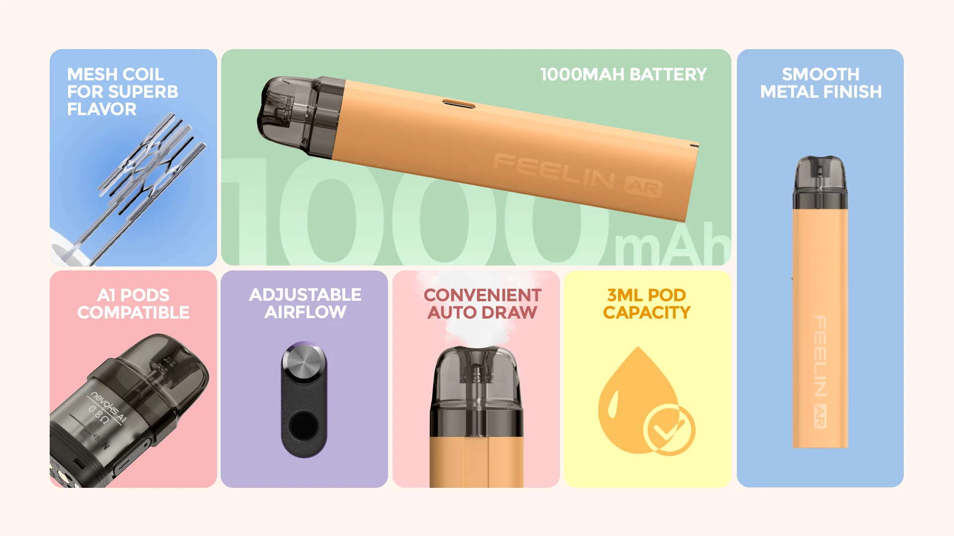 Nevoks Feelin AR Pod Kit 1100mAh 3ml