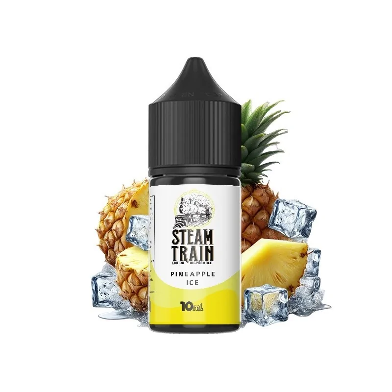 Steam-train-disposable-edition-pineapple-ice-30ml-vaporstation | Vaporstation.gr Οπτική απεικόνιση της συσκευασίας του Pineapple Ice της Steam Train 30ml