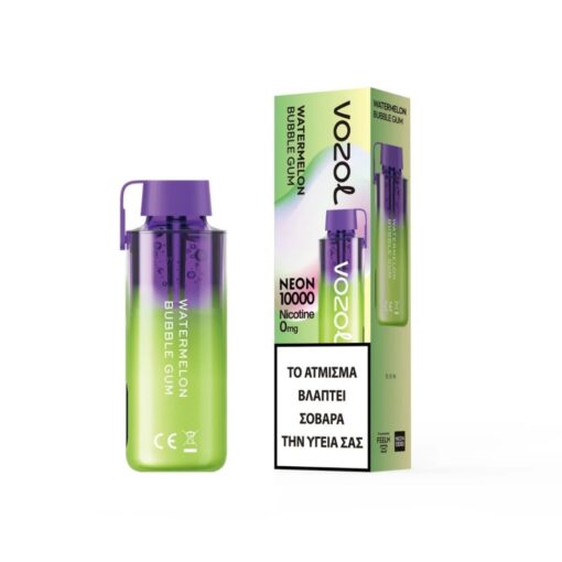 Vozol Neon Watermelon Bubblegum 10000 10000puffs 0 Nicotine 10ml