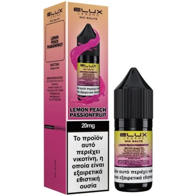 Elux Lemon Peach Passion Fruit - Φρούτα του πάθους με λεμόνι και ροδάκινο.