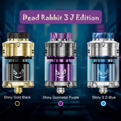 Hellvape Dead Rabbit 3 RTA j Edtion, διαθέσιμος σε τρία ιδιαίτερα χρώματα.