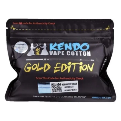 Kendo Vape Cotton Gold Edition- Ανθεκτικό σε θερμοκρασία  χωρίς λεύκανση  δεν επιρεάζει γεύση