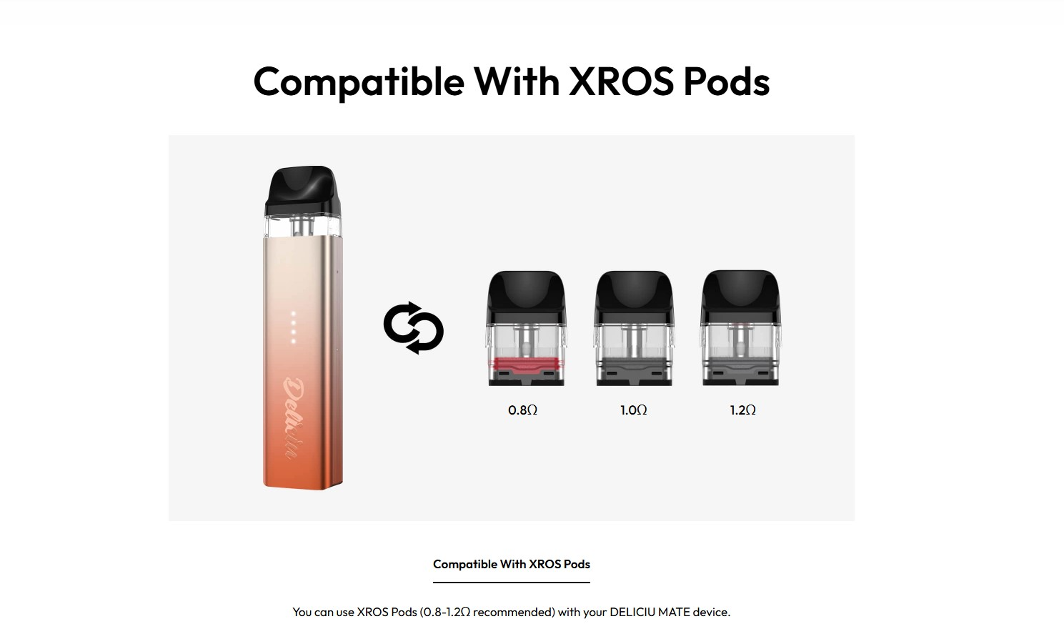 Vaporesso Deliciu Mate Pod Recommendation Pods wwwvaporstationgr