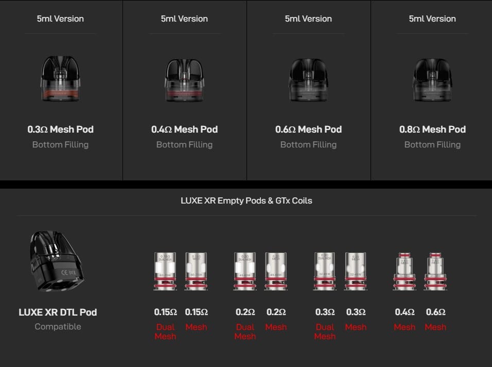 Vaporesso Luxe XR Max 2 Compatible Coils