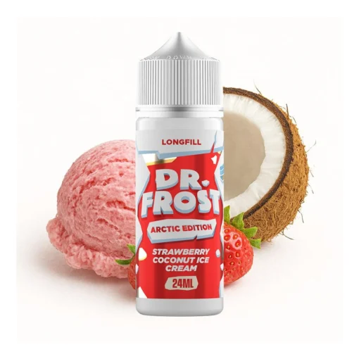 Dr Frost Arctic Edition Strawberry Coconut Ice Cream 24120ml - Παγωτό φράουλα καρύδα με πάγο