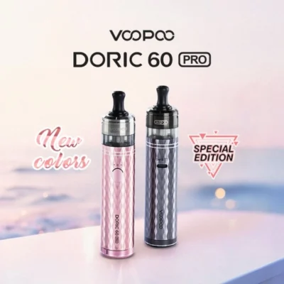 VooPoo Doric 60 Pro Kit σε δύο νέα χρώματα: Crystal Pink και Crystal Grey