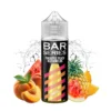 Οπτική απεικόνιση της συσκευασίας του Mixtio Bar Series Pineapple Peach Watermelon 120ml που περιβάλλεται από τα αντίστοιχα φρούτα