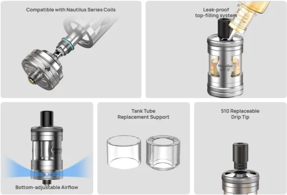 Aspire Nautilus GT II Tank 2ml45ml