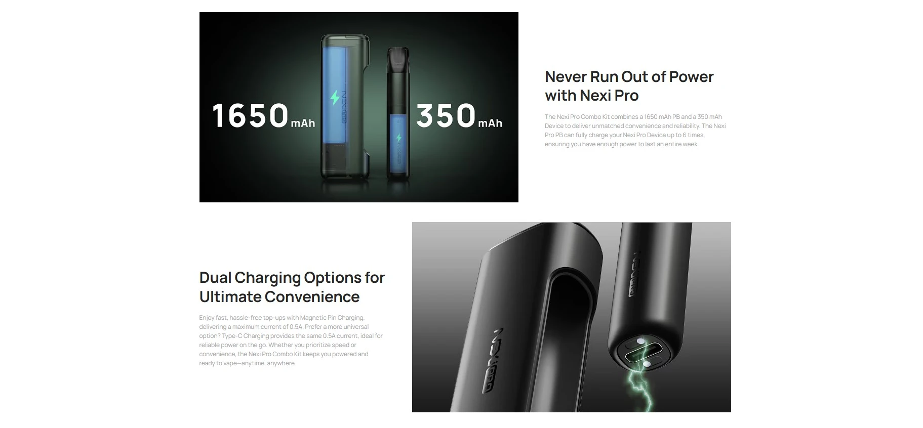 Aspire-nexi-pro-pod-kit-2ml-battery-vaporstation | Vaporstation.gr Aspire Nexi Pro Combo Pod Kit 1650mAh+350mAh 2ml