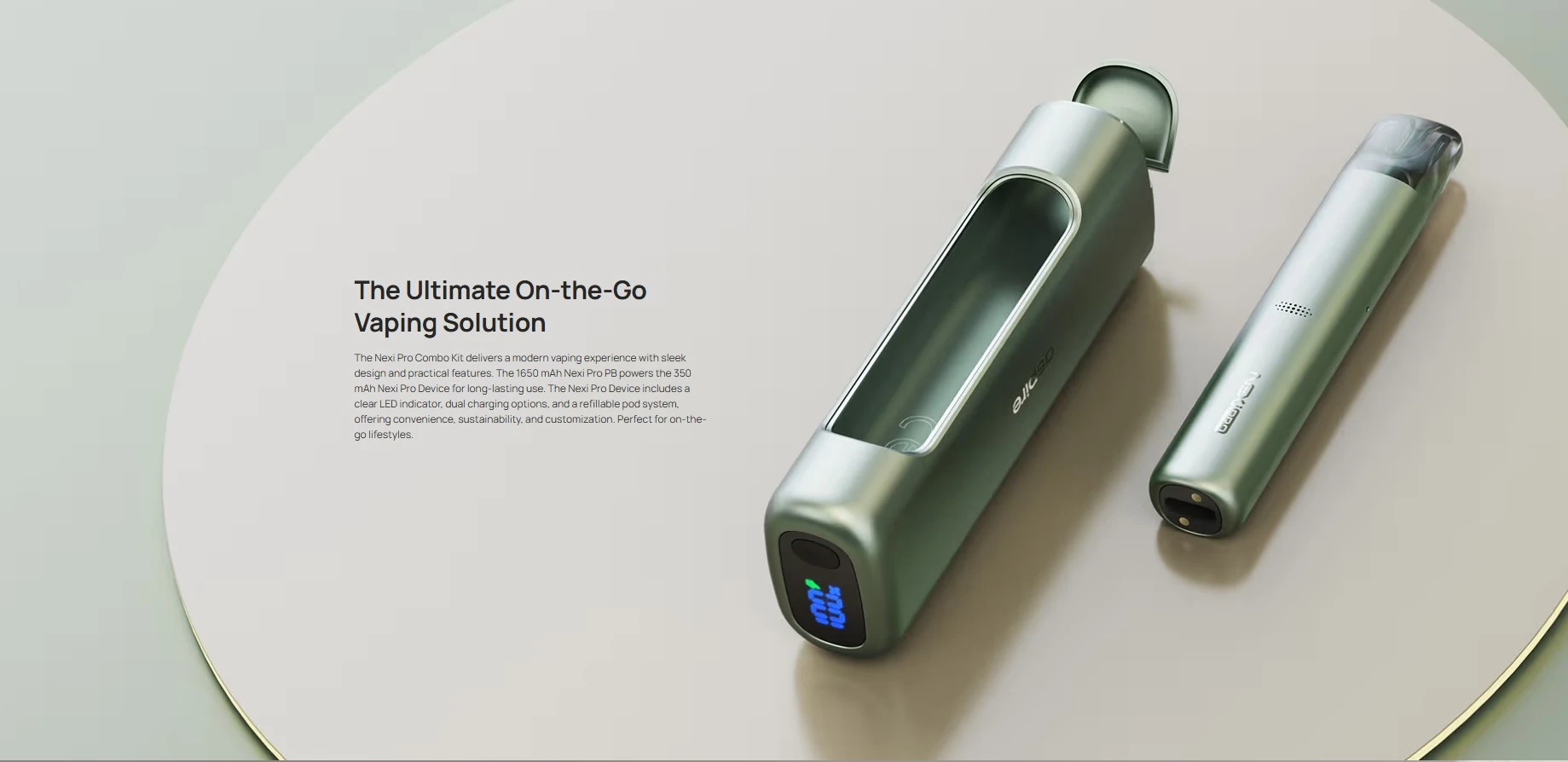 Aspire-nexi-pro-pod-kit-2ml-photo-vaporstation | Vaporstation.gr Aspire Nexi Pro Combo Pod Kit 1650mAh+350mAh 2ml