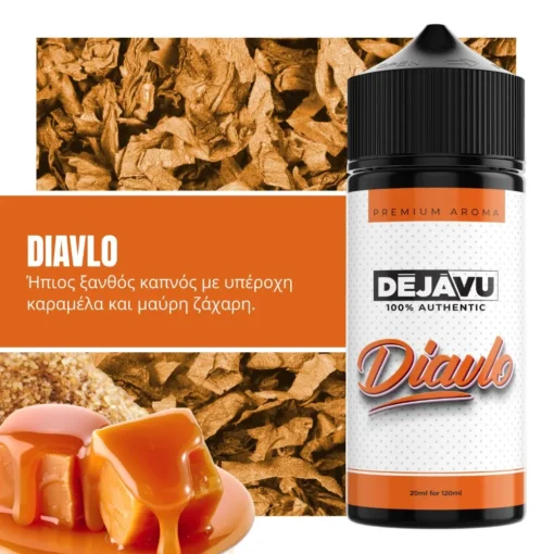 Οπτική απεικόνιση της συσκευασίας του Diavlo της DejaVu 120ml.