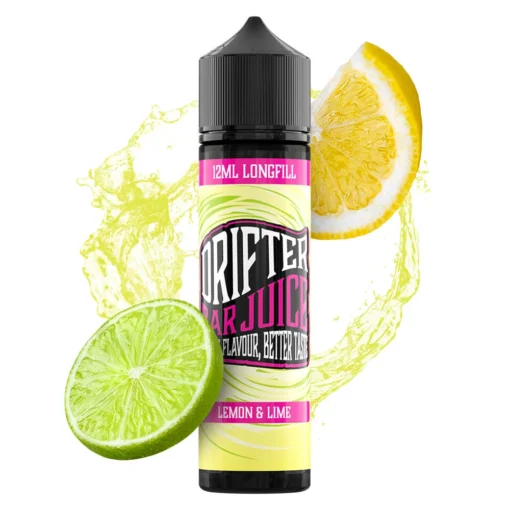 Οπτική απεικόνιση της συσκευασίας του Bar Juice Lemon Lime της Drifter 60ml.