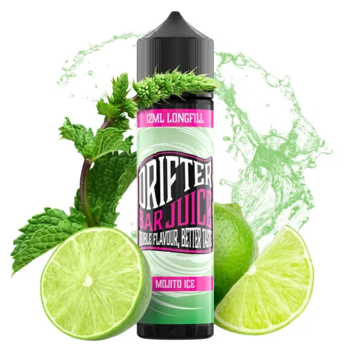 Οπτική απεικόνιση της συσκευασίας του Bar Juice Mojito Ice της Drifter 60ml.