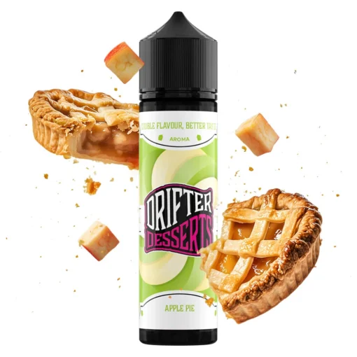 Drifter-desserts-apple-pie-12ml-0mg-vaporstation | Vaporstation.gr Οπτική απεικόνιση της συσκευασίας του Apple Pie της Drifter 60ml