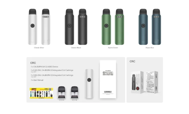 Uwell Caliburn G4 Classic Pod Kit 3ml 1400mAh
