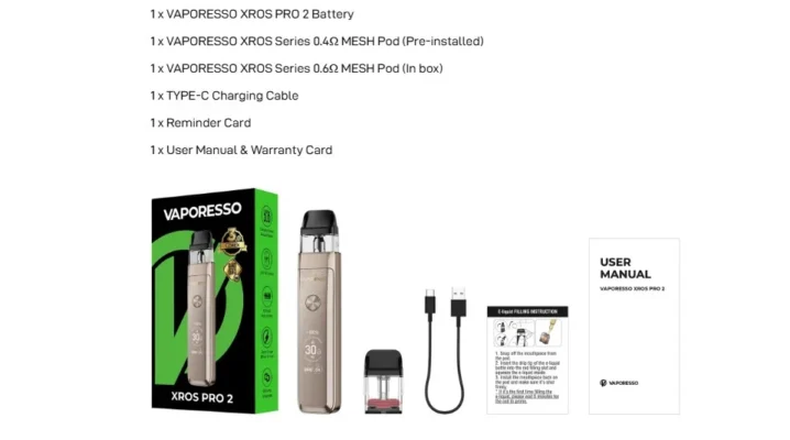 Vaporesso-xros-pro-2-pod-kit-2000-mah-packing-vaporstation | Vaporstation.gr Vaporesso Xros Pro 2 Pod Kit 3ml 2000mAh