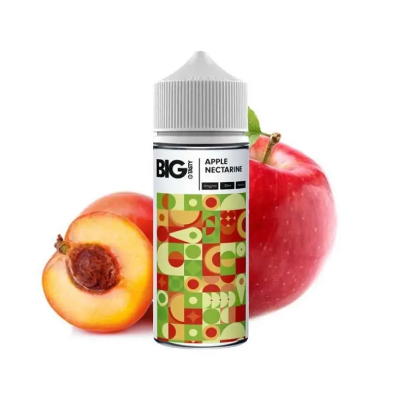 Apple-nectarine-20-120ml-the-big-tasty-my-vapery-vaporstation | Vaporstation.gr Οπτική απεικόνιση της συσκευασιάς The Big Tasty Apple Nectarine σε μπουκάλι 120ml