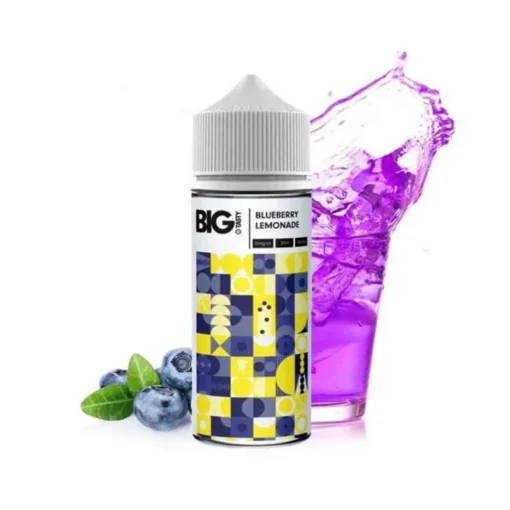 Οπτική απεικόνιση της συσκευασιάς The Big Tasty Blueberry Lemonade σε μπουκάλι 120ml