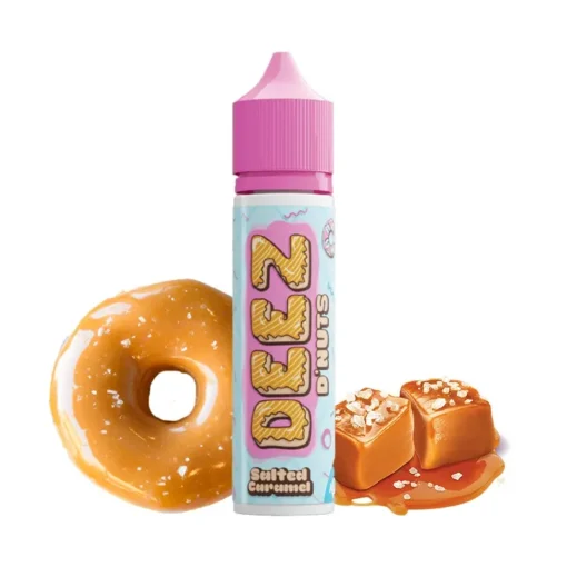 Οπτική απεικόνιση της συσκευασιάς Deez D'nuts Salted Caramel 60ml.