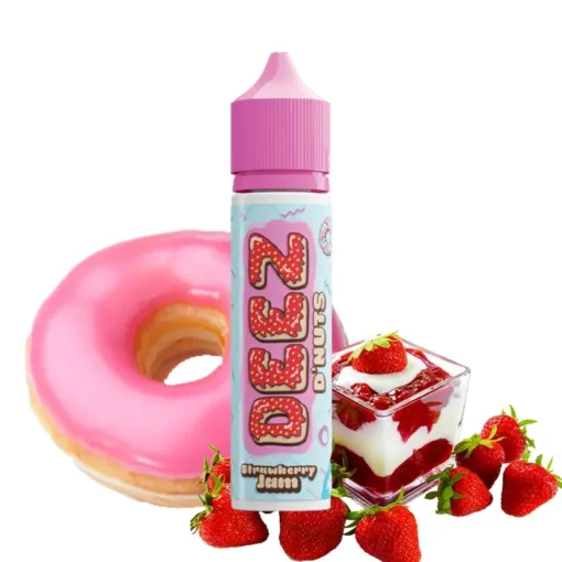 Οπτική απεικόνιση της συσκευασιάς Deez D'nuts Strawberry Jam 60ml.