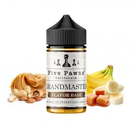 Οπτική απεικόνιση της συσκευασίας του Five Pawns Grandmaster σε συσκευασία 60ml.