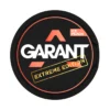 Οπτική απεικόνιση της συσκευασίας Ice Peach Extreme Nicotine Pouches της Garant