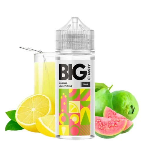 Οπτική απεικόνιση της συσκευασιάς The Big Tasty Guava Lime σε μπουκάλι 120ml