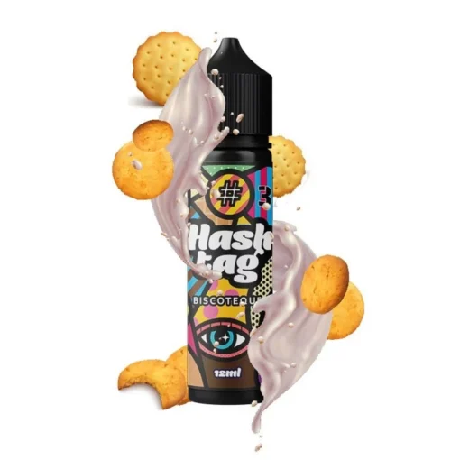 Οπτική απεικόνιση της συσκευασιάς Hashtag Biscoteque 60ml.