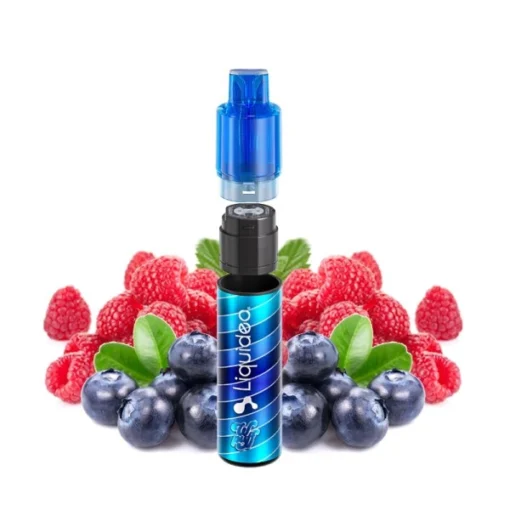 Οπτική απεικόνιση της προγεμισμένης συσκευής 15000puffs Liquideo Wpuff Blueberry Raspberry.