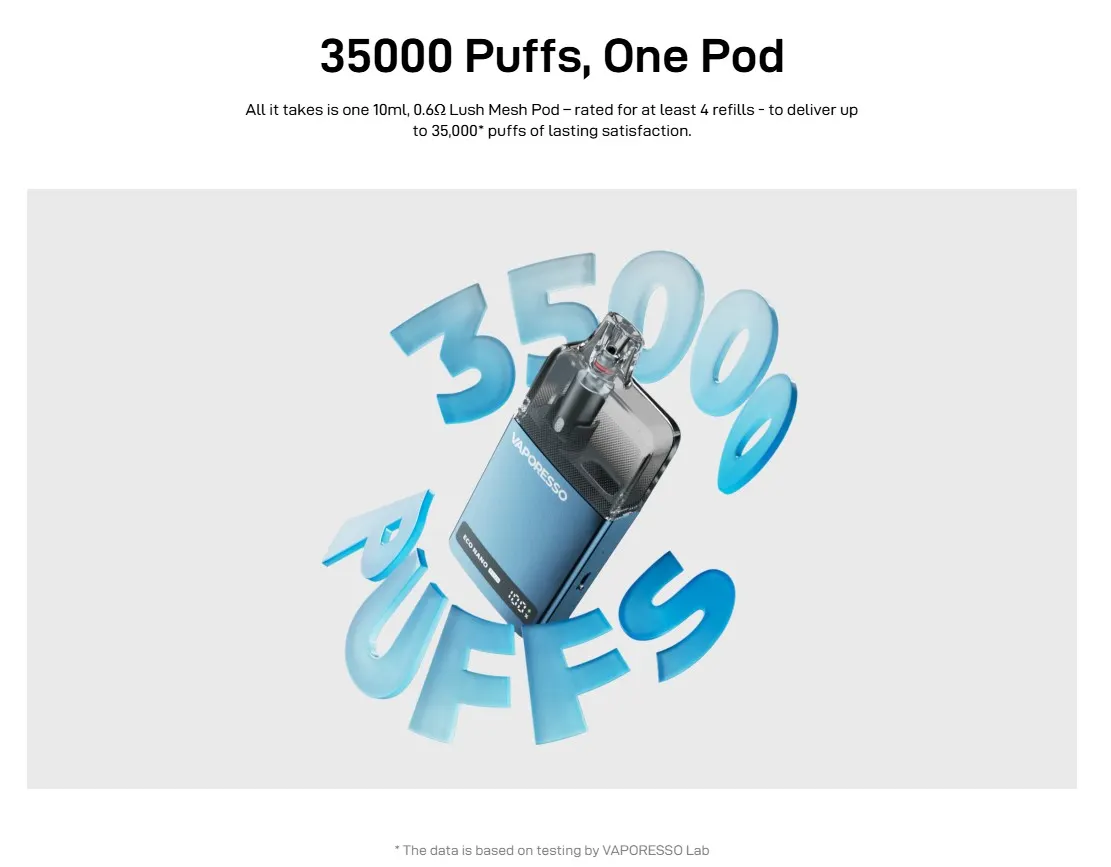 Vaporesso-eco-nano-plus-pod-kit-1400mah-10ml-35000puffs-vaporstation | Vaporstation.gr