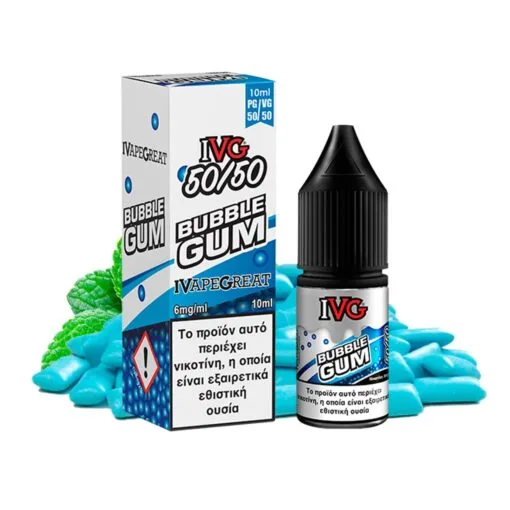 Οπτική απεικόνιση της συσκευασίας του IVG Bubblegum 10ml