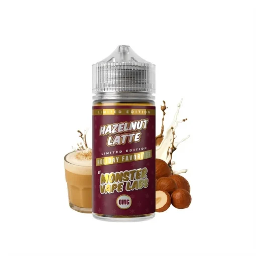 Οπτική απεικόνιση της συσκευασίας του Monster Vape Hazelnut Latte 30/120ml