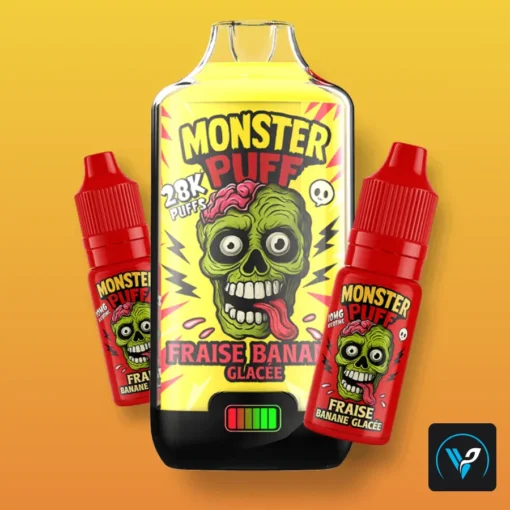 Monster Puff 28K Kit 2ml  2x10ml 20mg Strawberry Banana