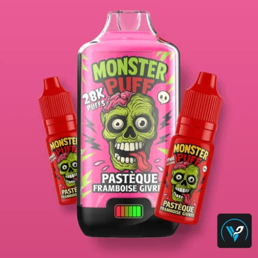 Monster Puff 28K Kit 2ml  2x10ml 20mg Watermelon Raspberry Ice