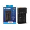 Οπτική απεικόνιση του φορτιστή για δύο μπαταρίες της X-Power