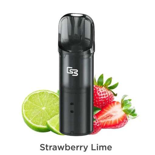 Οπτική απεικόνιση του προγεμισμένου pod για το Geek Bar Elite με γεύση Strawberry Lime