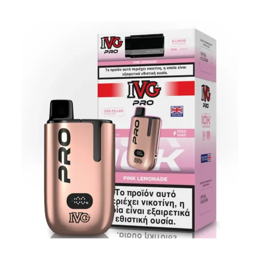 Οπτική απεικόνιση του IVG PRO KIT 10000 τζούρες με γεύση Pink Lemonade